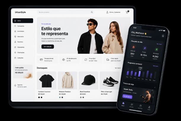 Previa de produtos digitais desenvolvidos pela Higher Devs